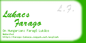 lukacs farago business card