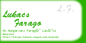 lukacs farago business card